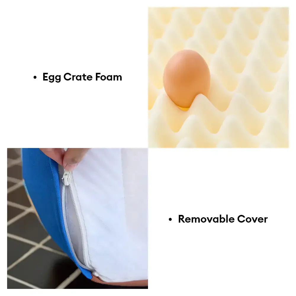 Trendy Striped Cosy Orthopaedic Dog Sofa Bed - Snug Couch