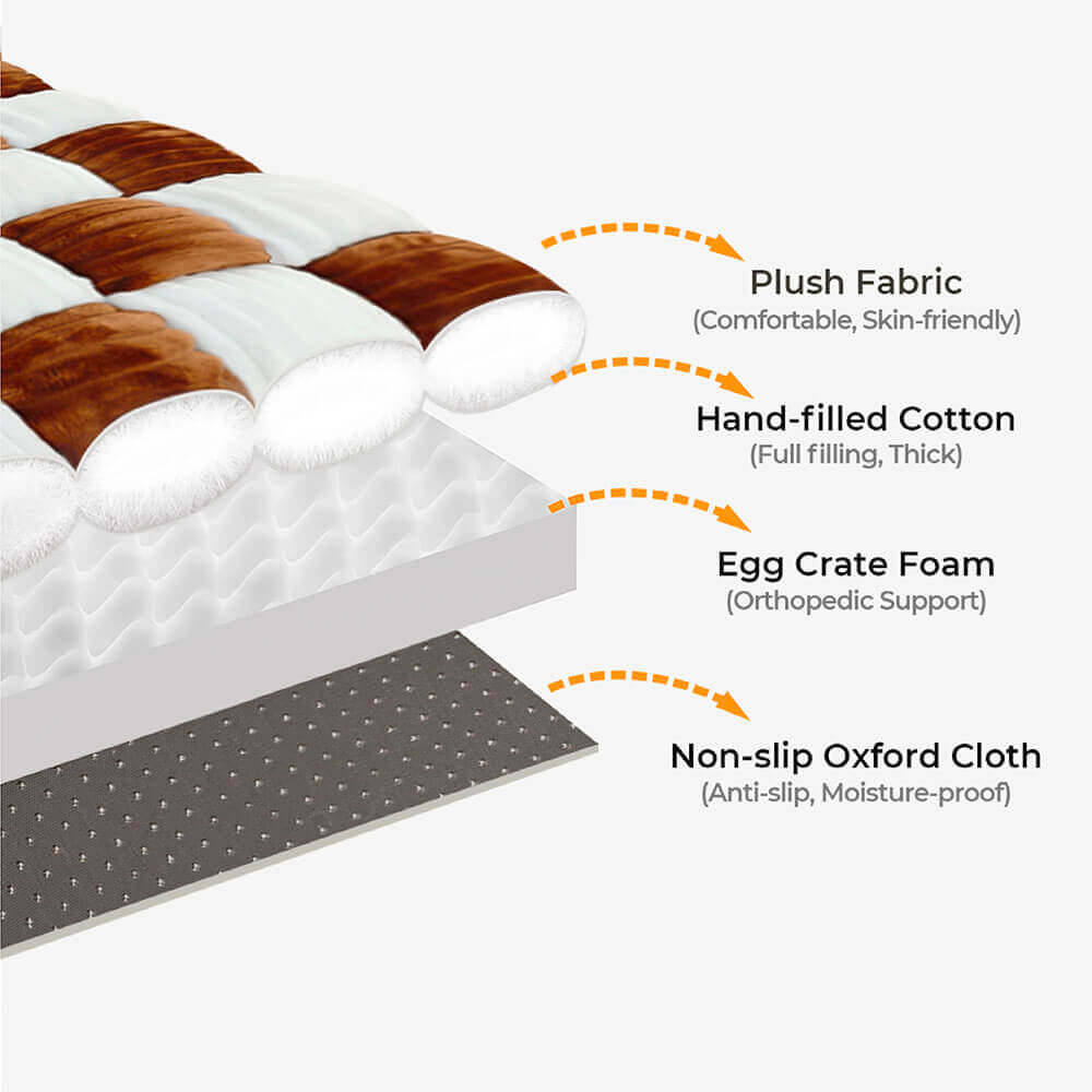 Vintage Chessboard Orthopaedic Support Extra Large Dog Sofa Bed - King's Sofa