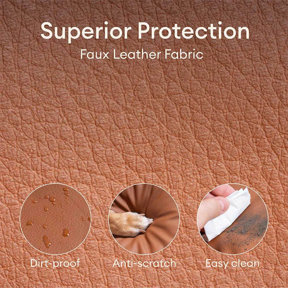 Vintage Plaid Plush Orthopaedic Dog Sofa Bed with Pillows - CosyLuxe