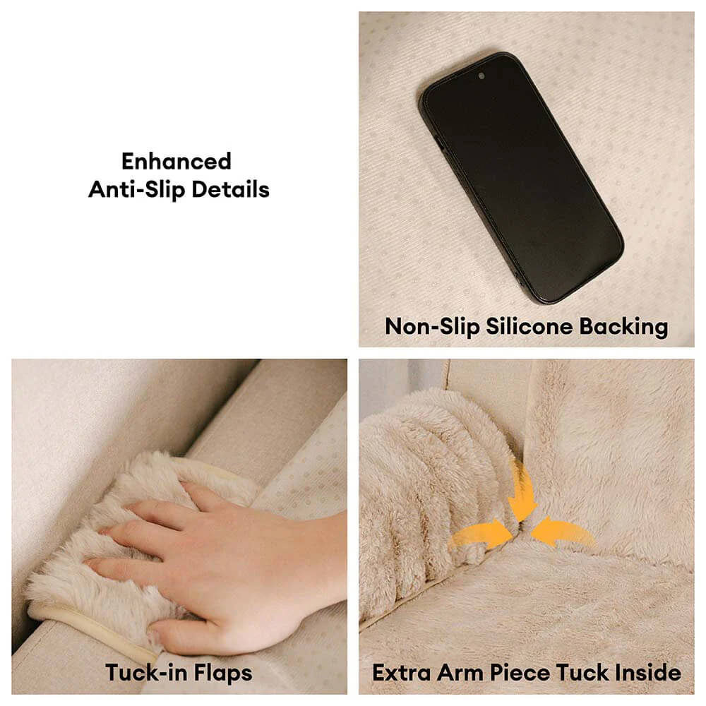 Water-resistant Fluffy Soft Furniture Protector Sofa Cover-EverDry