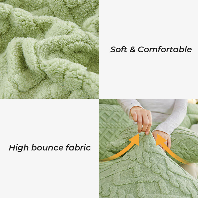 Full Wrap Soft Fleece Stretch Sofa Cover