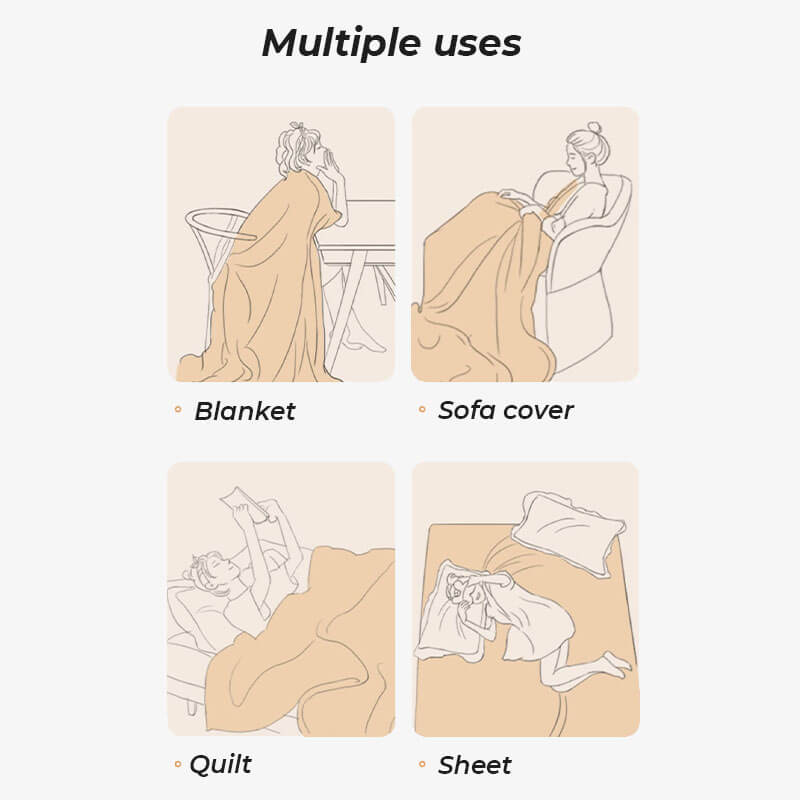 Solid Colour Fleece Blanket Furniture Protector Sofa Cover