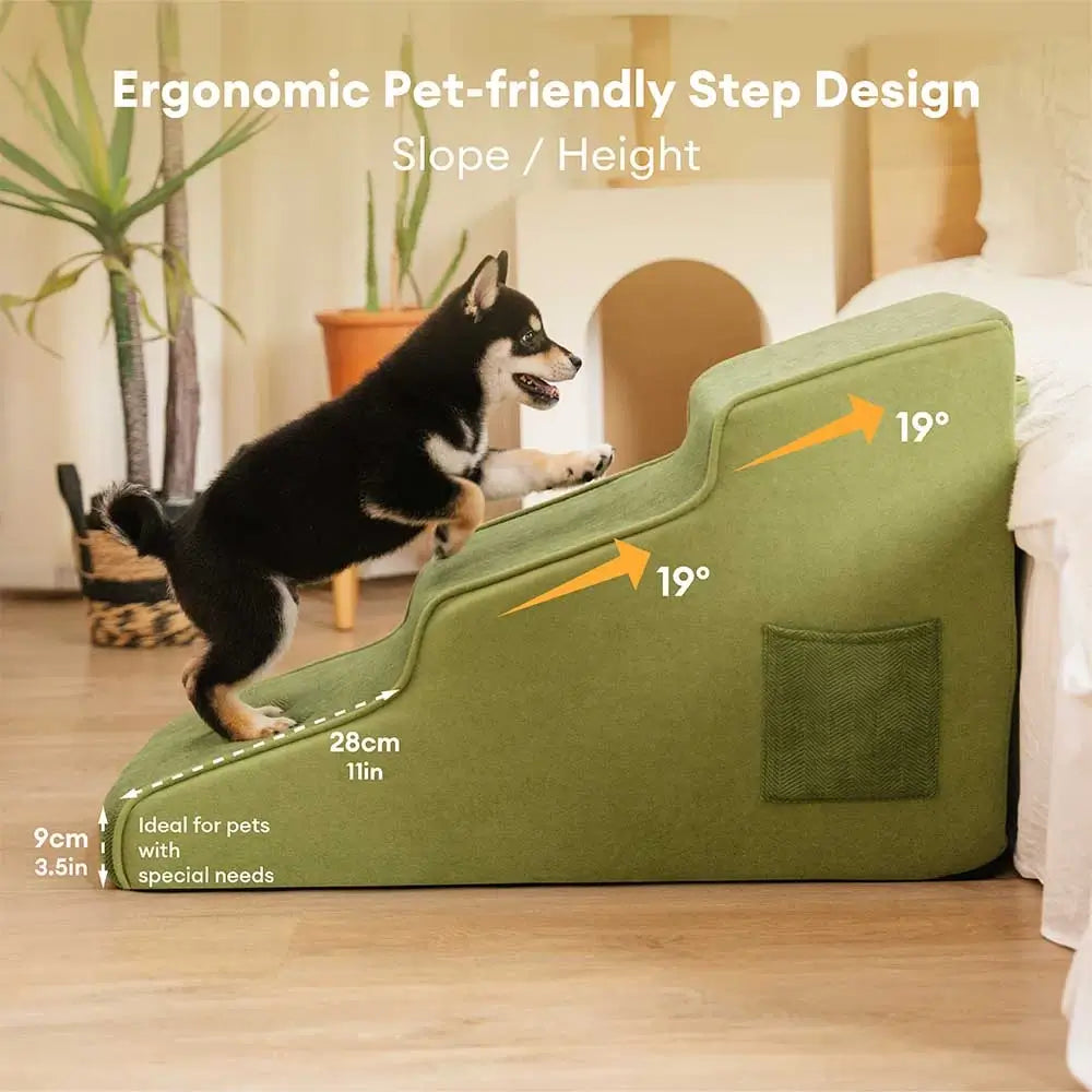 Chenille Extra Wide Non-Slip Removable Sponge Pet Steps - SafeRamp
