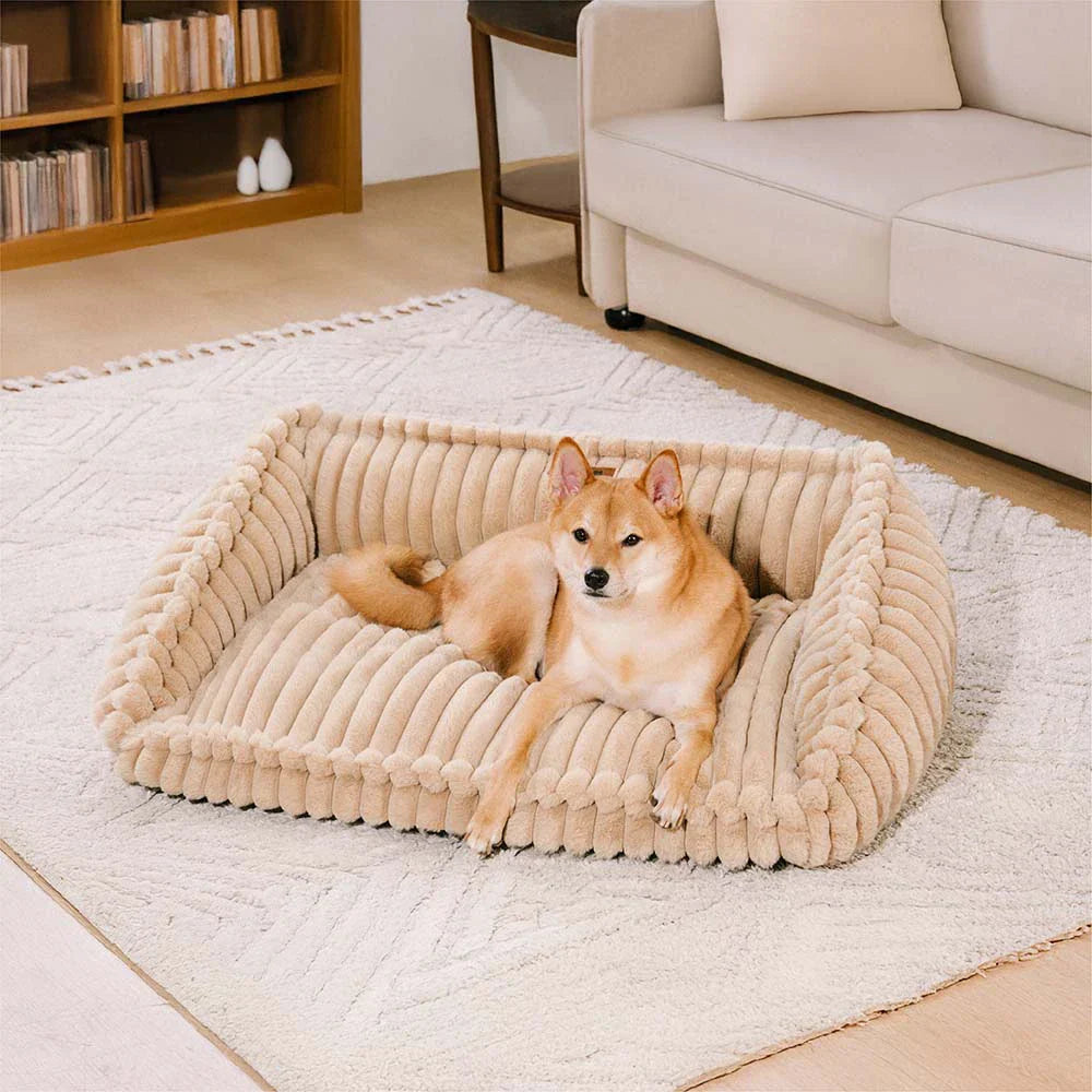 Plush Warmth Removable Orthopaedic Wedge Bolster Dog Sofa Bed - CosySlope