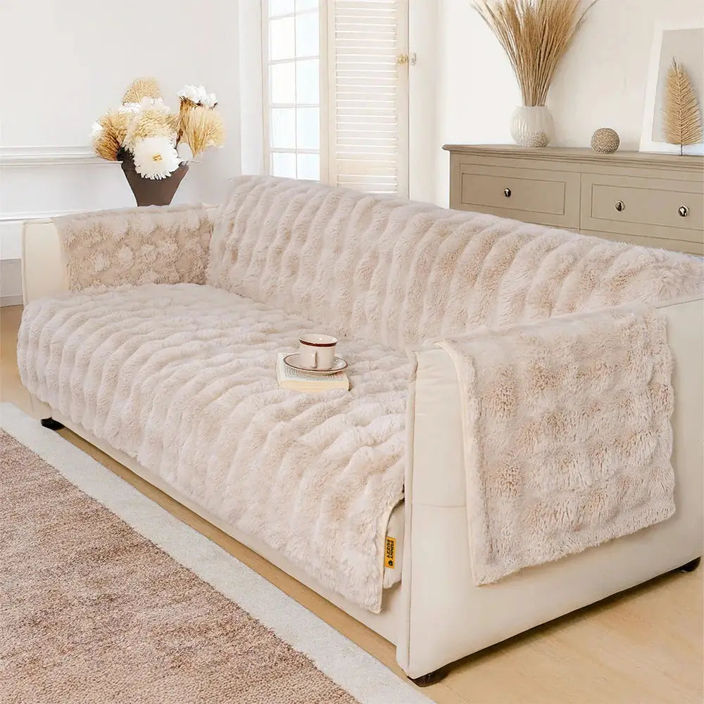 Water-resistant Fluffy Soft Furniture Protector Sofa Cover-EverDry