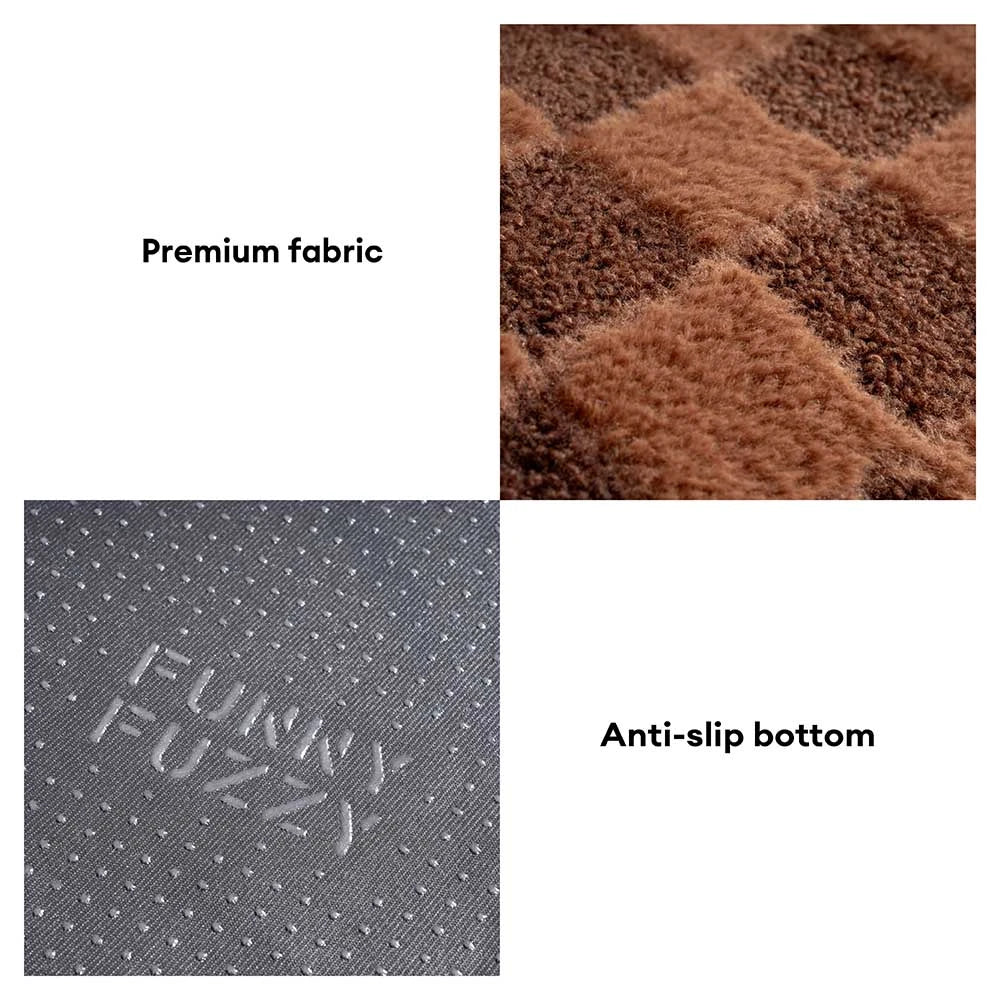 Chequered Fluffy Removable Orthopaedic Dog Bolster Bed – CosyNest