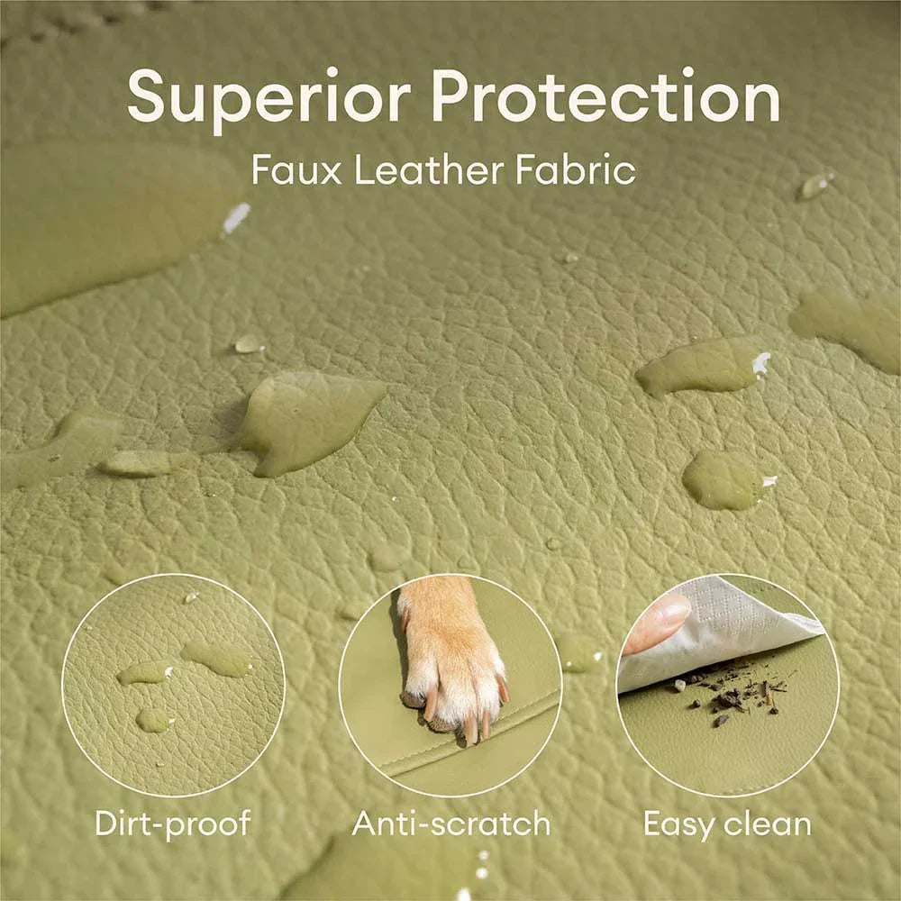 Deluxe Faux Leather Safety Center Console Pet Car Seat and Carrier - Urban Voyager