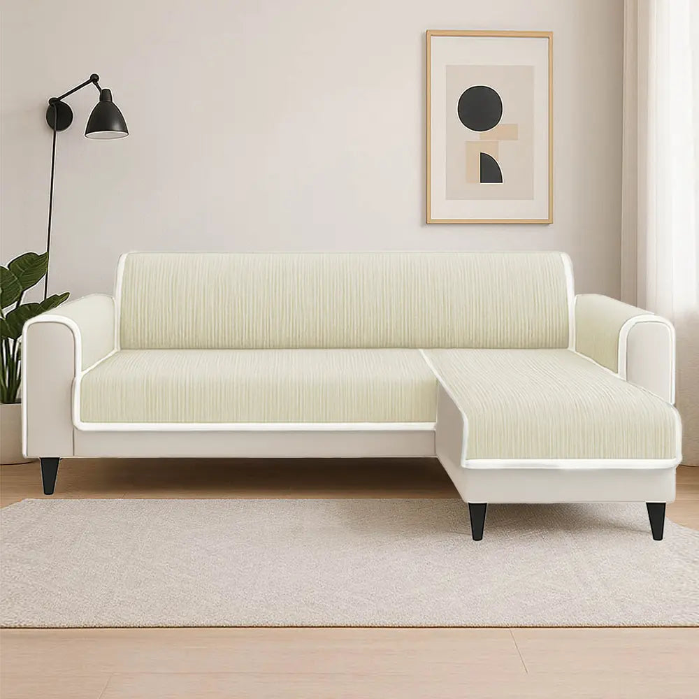 All-Season Striped Pet Rug Furniture Protector with Armrest Sofa Cover - Keep Still