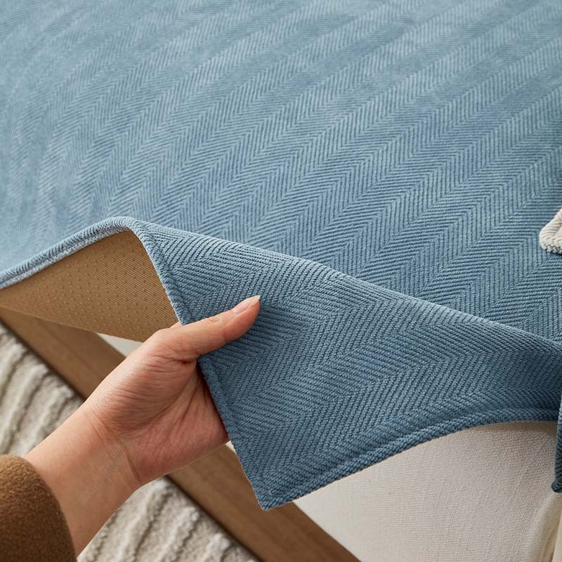 Herringbone Chenille Fabric Waterproof & Antifouling Sofa Cover