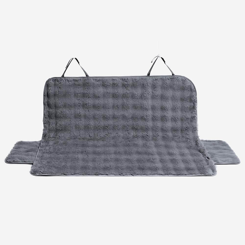 Fluffy Cosy Calming Pet Blanket Car Seat Protector Cover - Sure step