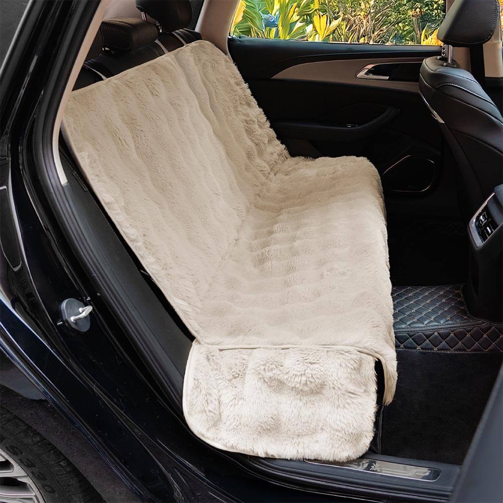 Fluffy Cosy Calming Pet Blanket Car Seat Protector Cover - Sure step