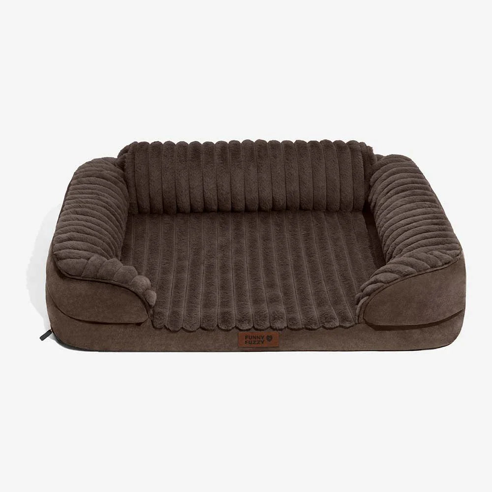 Fluffy Plush Orthopaedic Washable Bolster Dog Bed - ComfyPaws