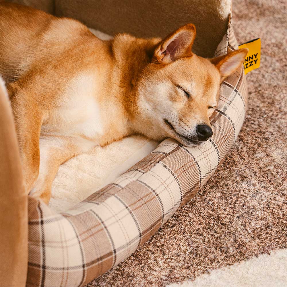 Classical Plaid House Orthopaedic Dog Bed - Warm Retreat