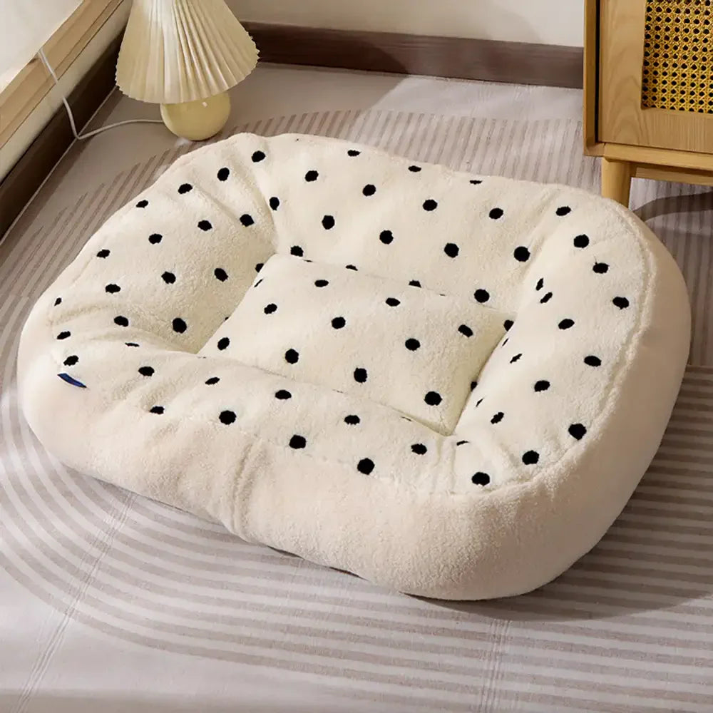 Cookie Plush Winter Warm Cosy Deep Sleep Dog Bed