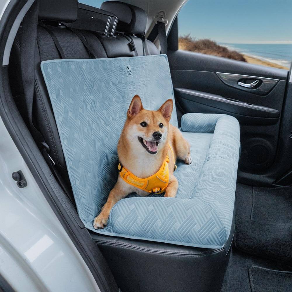 Cooling Travel Bolster Safety Back Seat Large Dog Car Seat Bed - Chill Rover