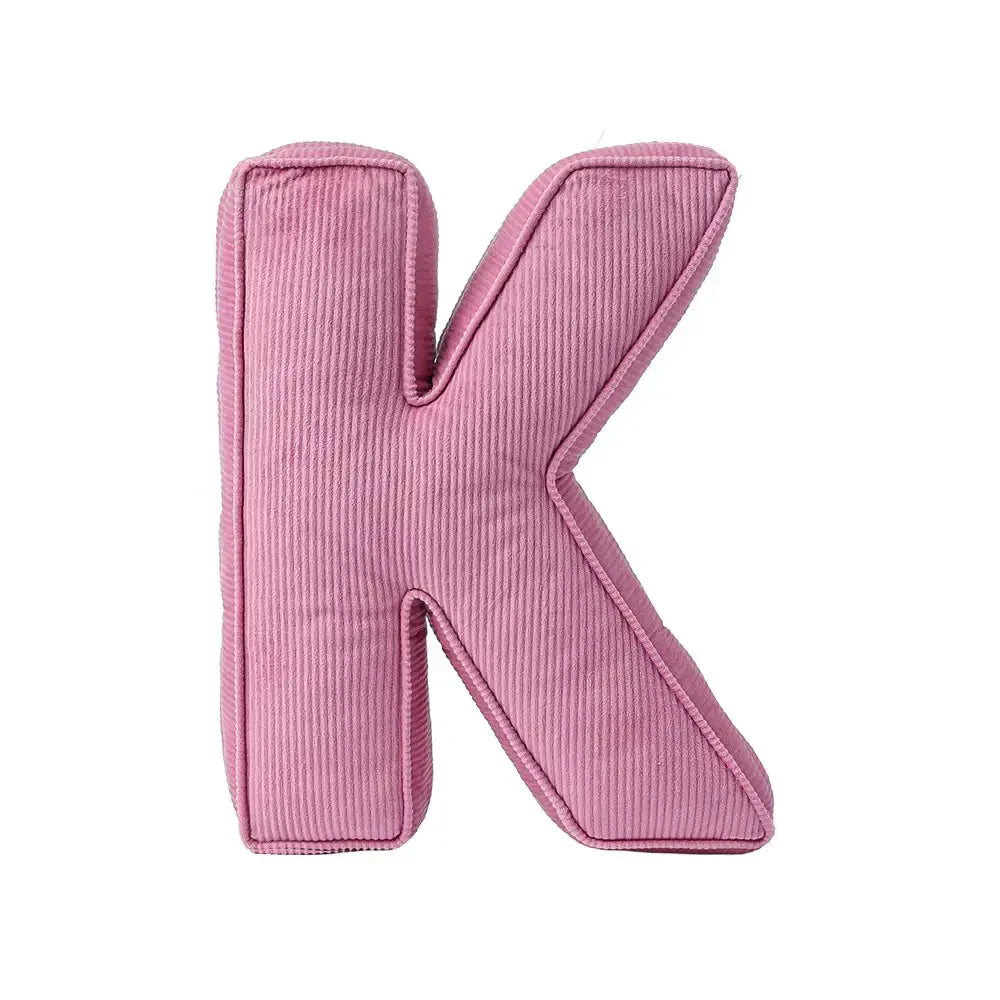 Corduroy Soft Hugging Letter Sofa Pillow
