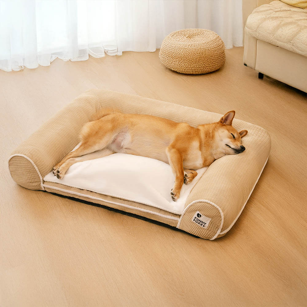 Deluxe Flannel Double-Layer Orthopaedic Dog Sofa Bed