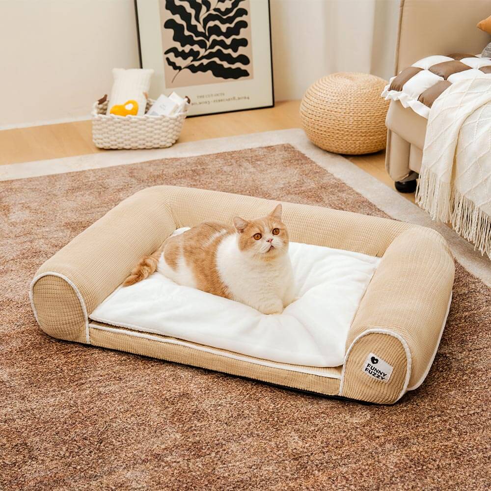Deluxe Flannel Double-Layer Orthopaedic Dog Sofa Bed