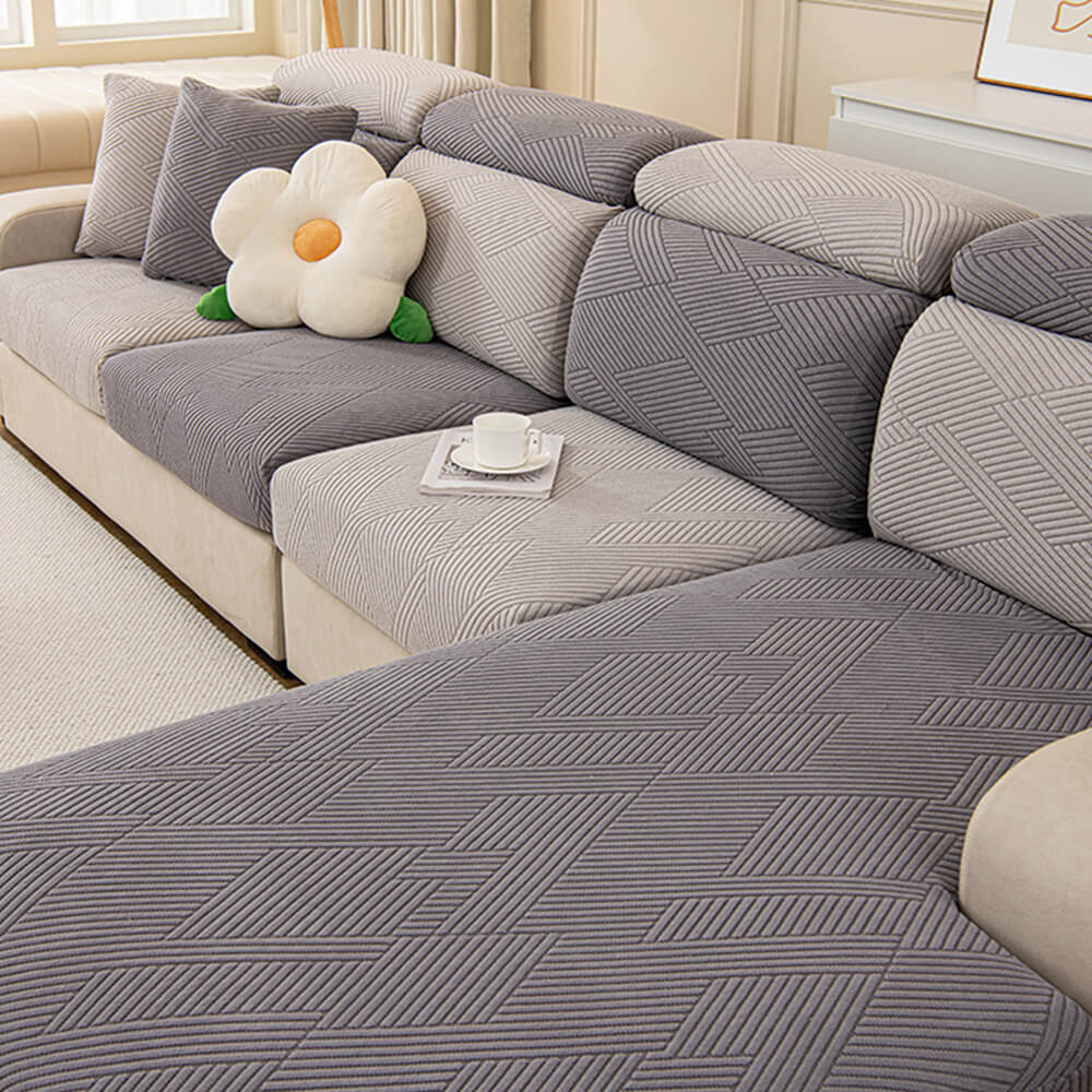 Modern Geometric Stretch Full-Wrap Magic Sofa Cover