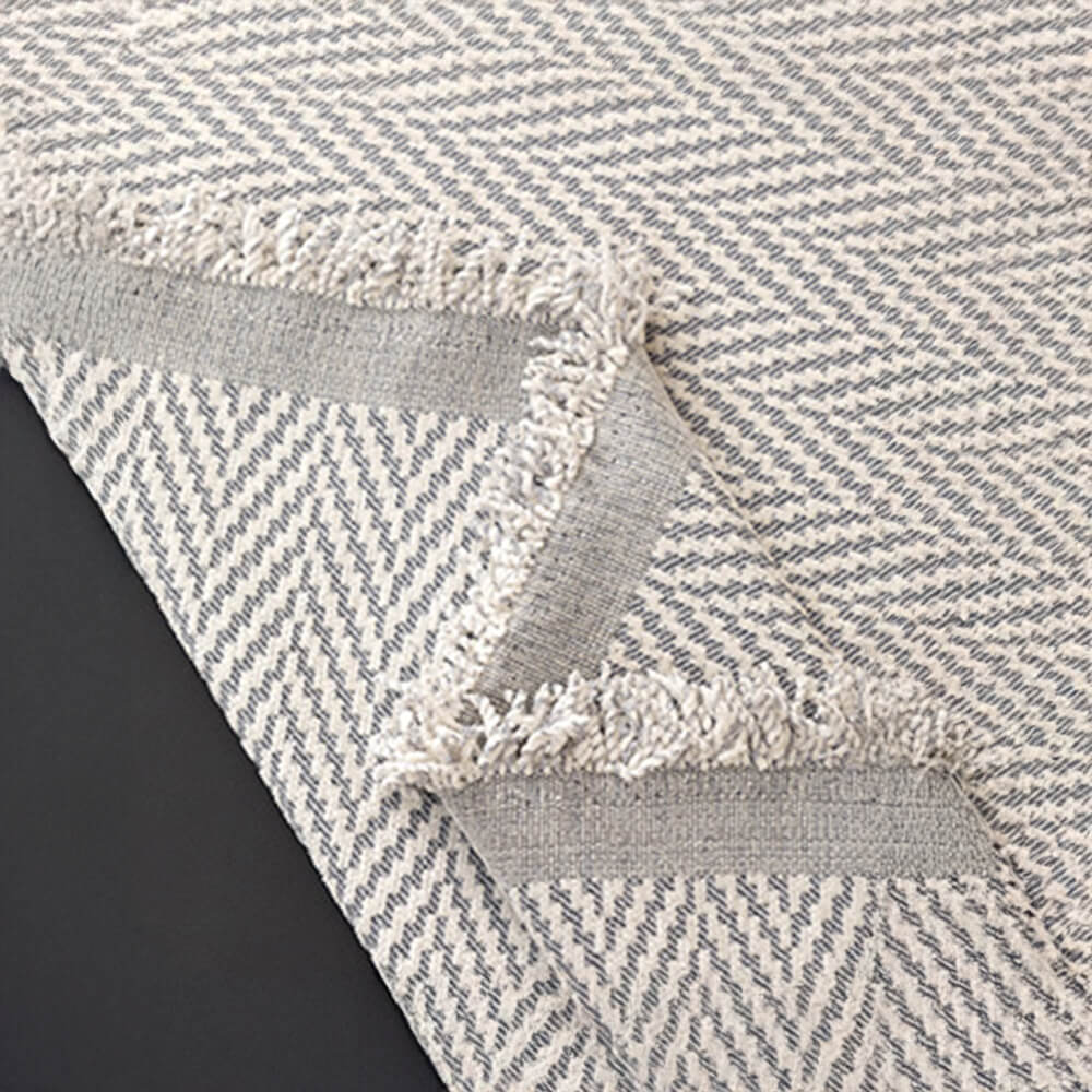 Premium Chenille Textured with Stylish Fringe Sofa Cover