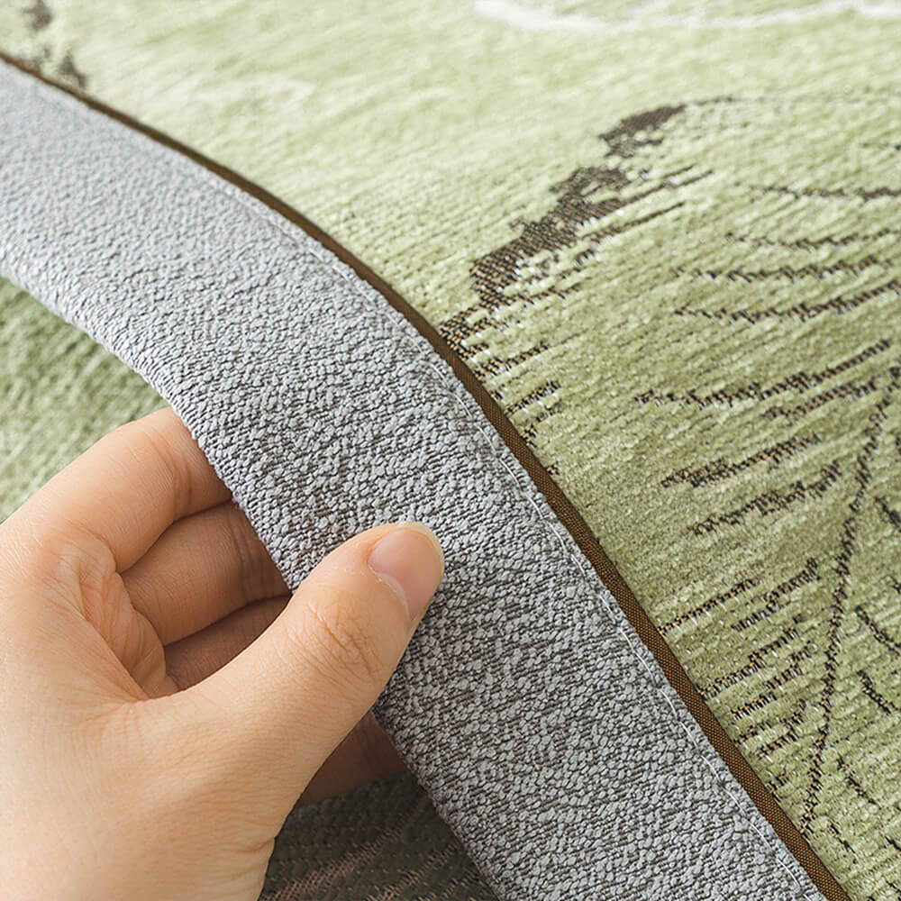 Premium Leaf Texture Chenille Non-Slip Anti-Scratch Sofa Cover