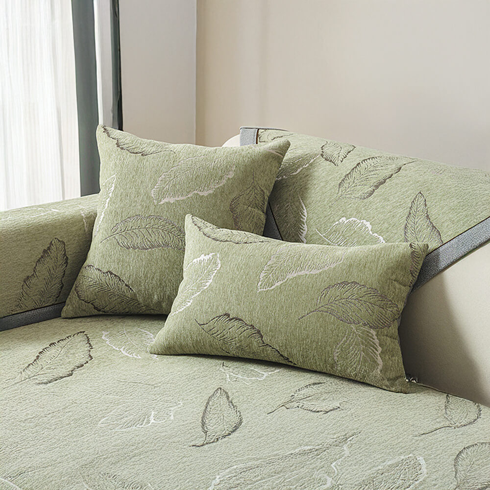 Premium Leaf Texture Chenille Non-Slip Anti-Scratch Sofa Cover