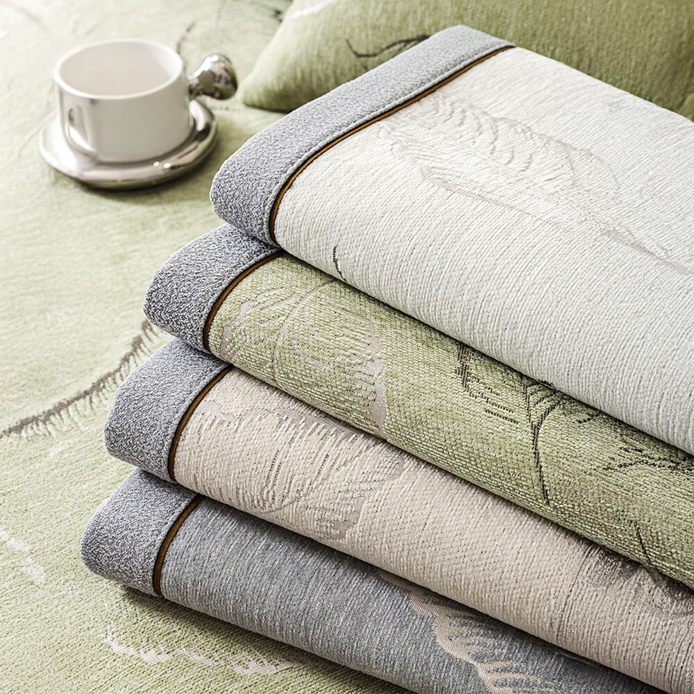 Premium Leaf Texture Chenille Non-Slip Anti-Scratch Sofa Cover
