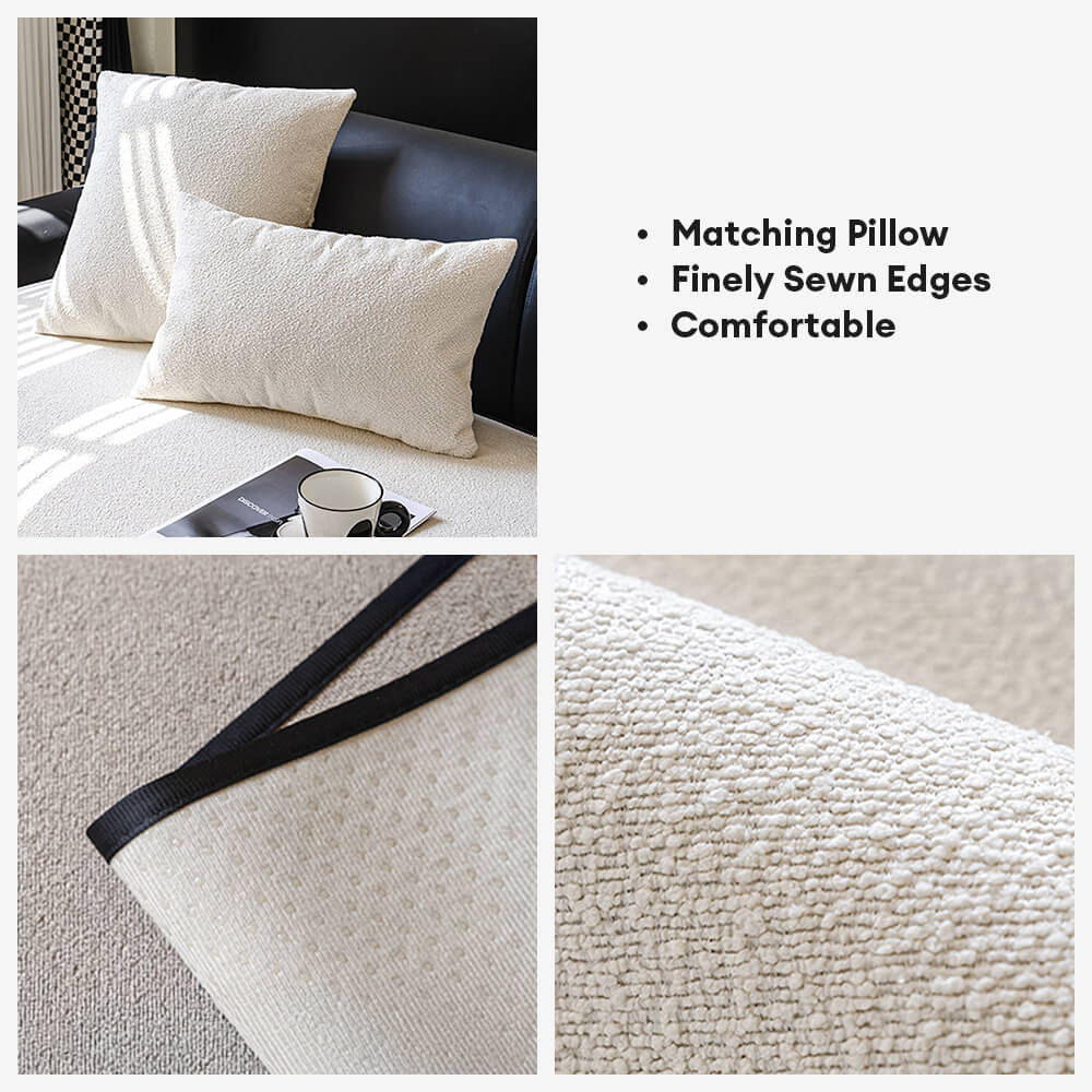 Water-repellent Teddy Fleece Non-Slip Straight Sofa Cover