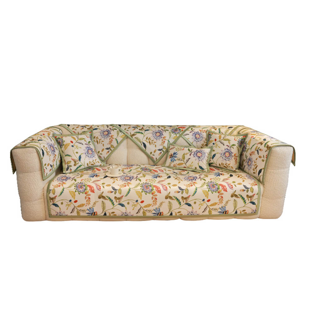 All-Season Cooling Pastoral Floral Sofa Cover