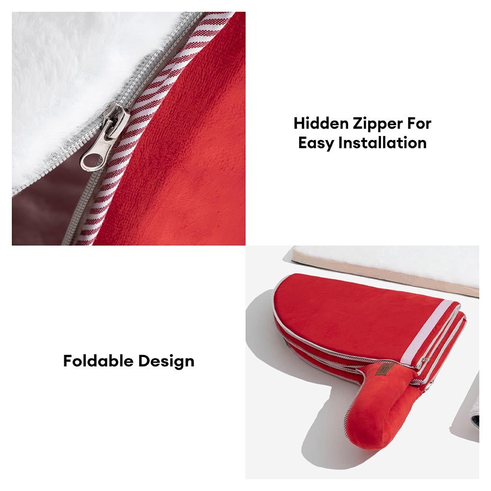 Festive Snow House Orthopaedic Dog Bed - Christmas Warmth