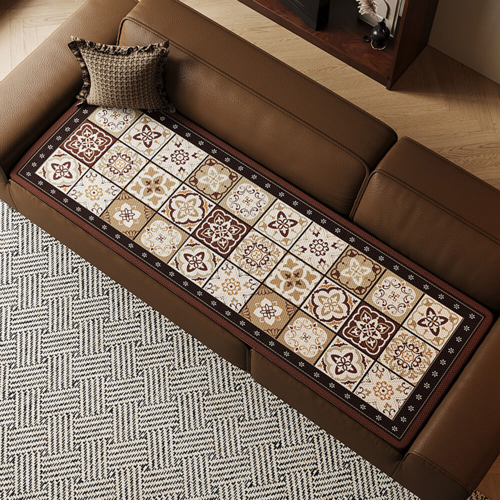 Elegant Bohemian Ice Silk Breathable Sofa Cover