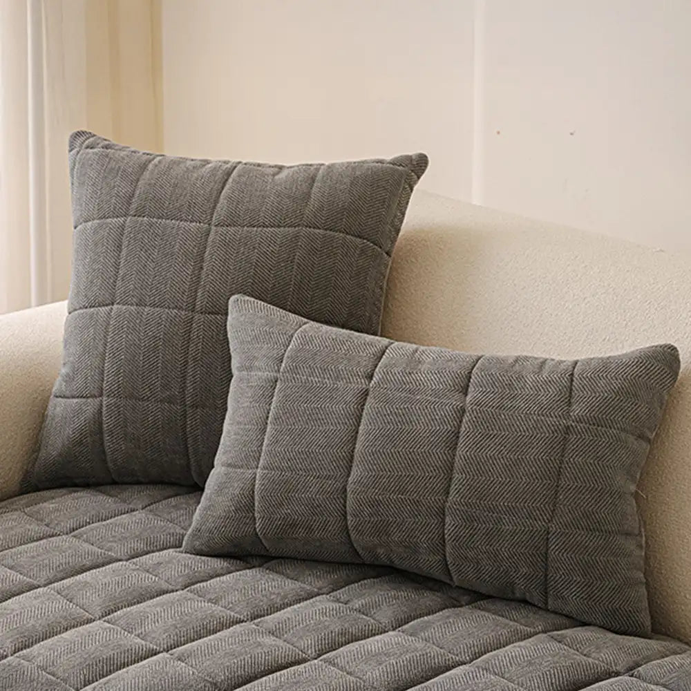 Herringbone Chenille Elegant Breathable Sofa Decoration Non-slip Sofa Cover