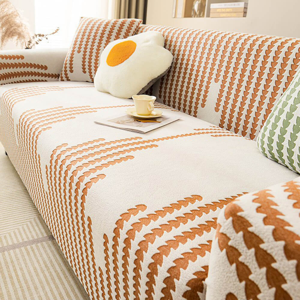 Herringbone Cosy Full-Wrap Stretch Magic Sofa Cover