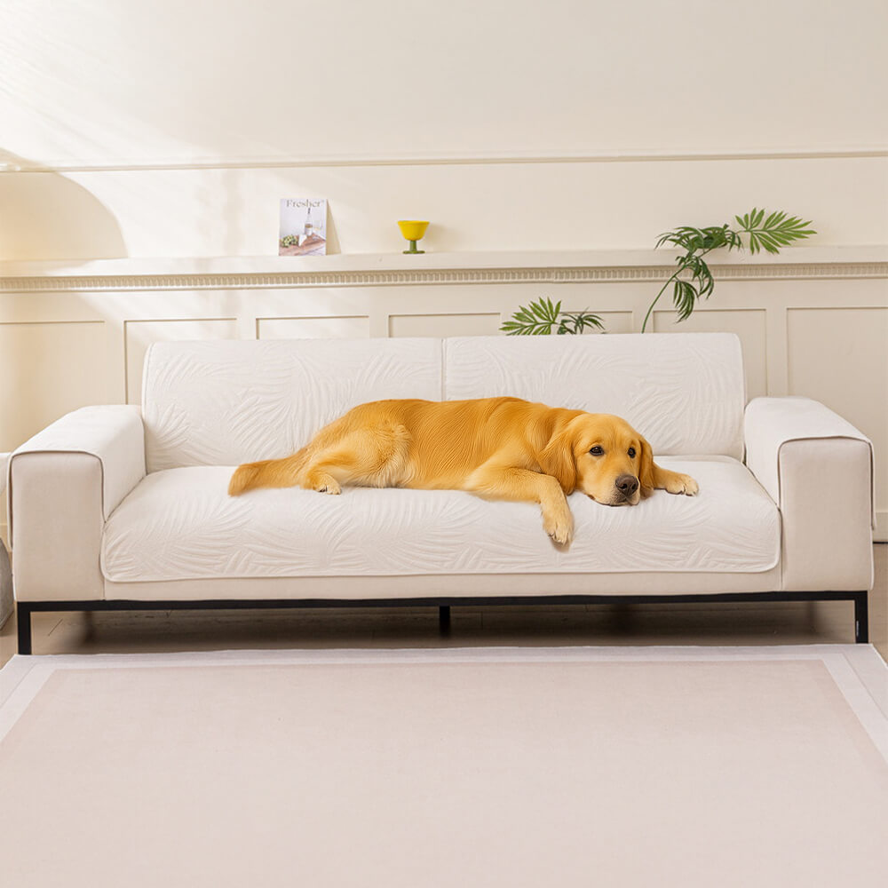 Large Leaf Pattern Water-resistant Sofa Protector Non-Slip Sofa Cover