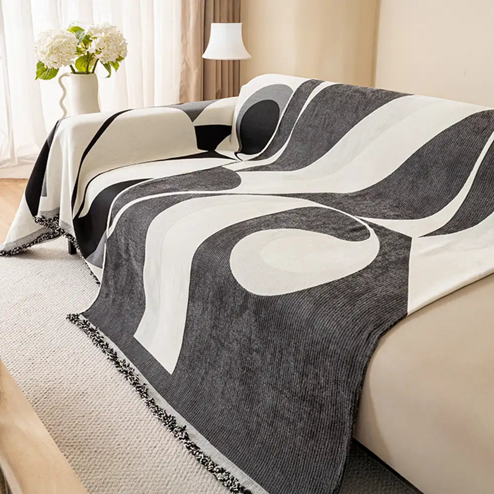 Modern Art Chenille All-Season Universal Fit Multifunctional Sofa Cover