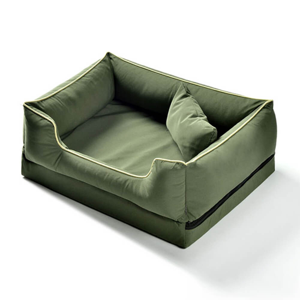 Nordic Style Waterproof Anti-Scratch Washable Dog Sofa Bed with Pillow