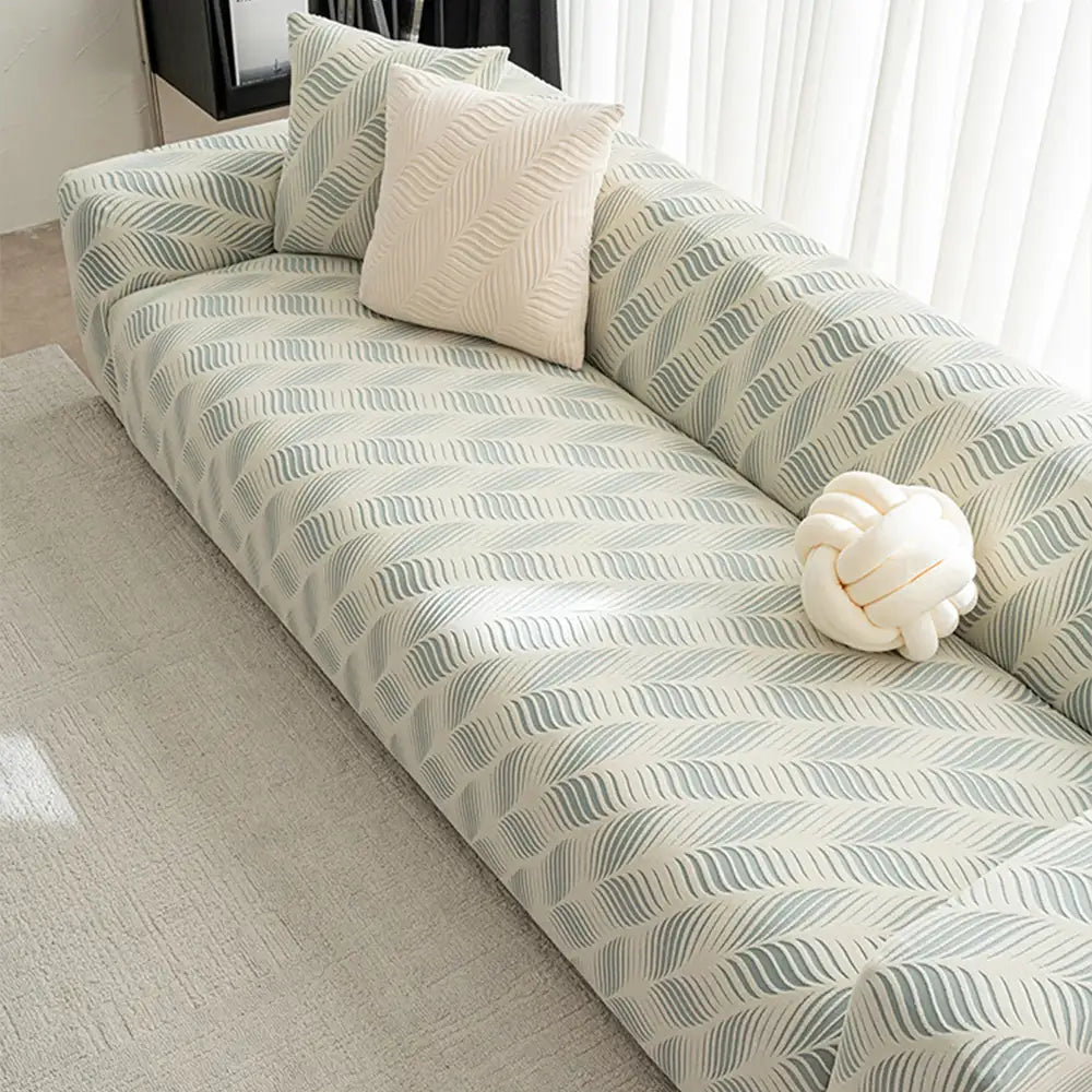 Thick Polar Fleece Jacquard Anti-Scratch Stretch Sofa Cover