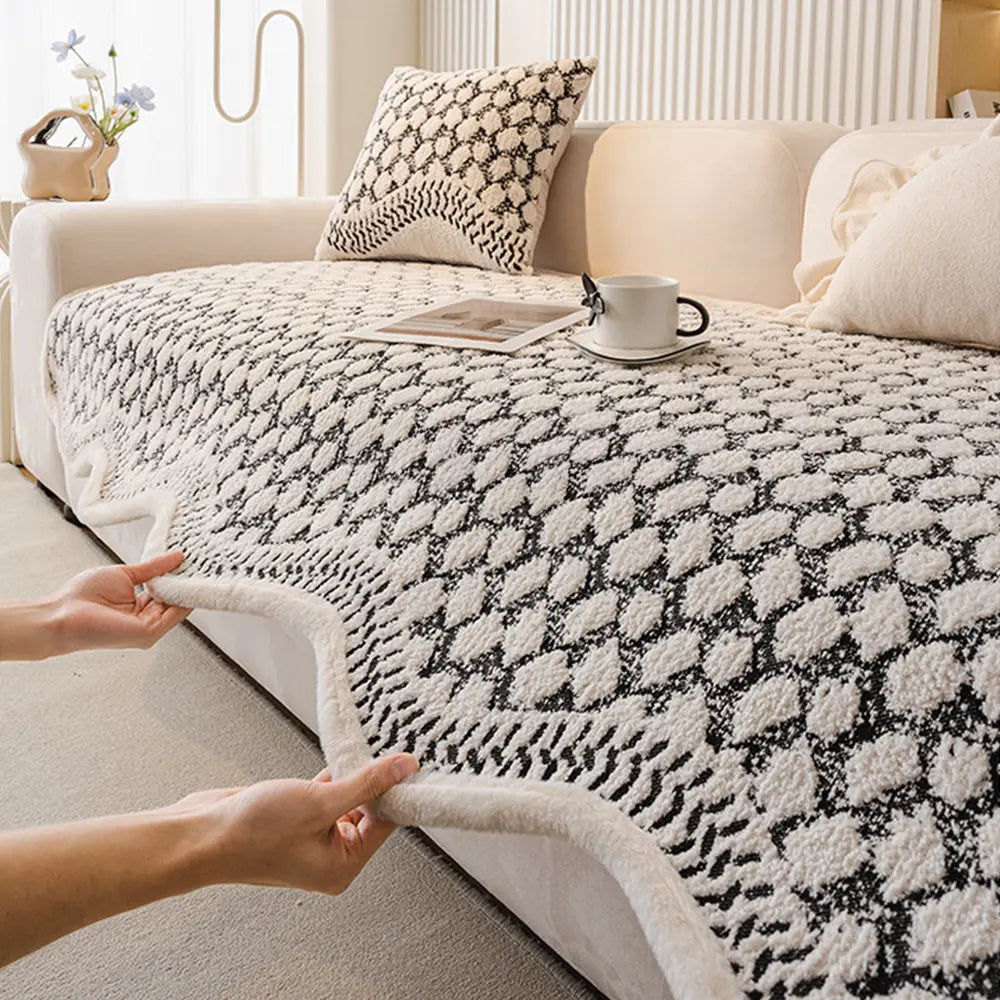 Vintage Classic Chenille Scratch Resistant Couch Protective Sofa Cover