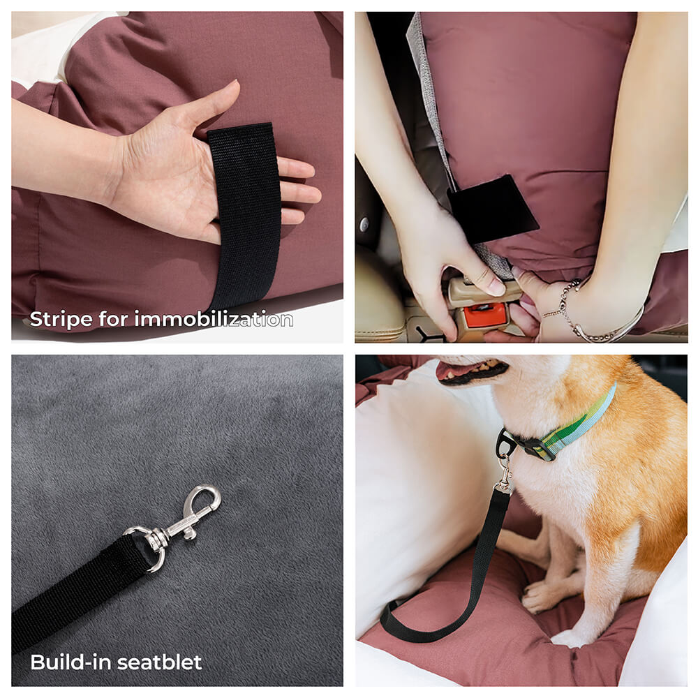 Bear Ears Pet Car Safety Bed Multifunctional Dog Car Seat Bed