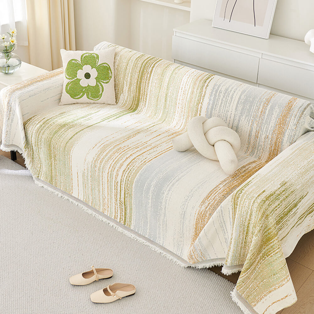 Colourful Rainbow Gradient Full Sofa Drape Throw Sofa Cover