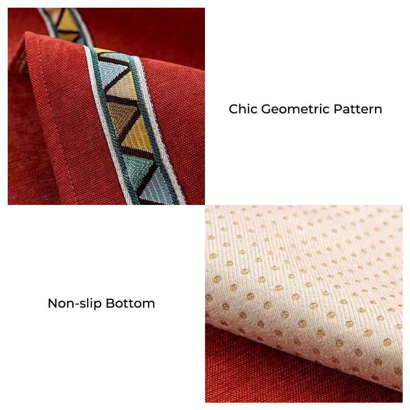 Geometric Decor Solid Colour Chenille Non-Slip Comfort Sofa Cover