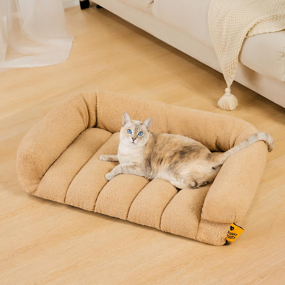 Large Soft Supportive Headrest Orthopaedic Cat Bolster Bed - Cloudy Napper