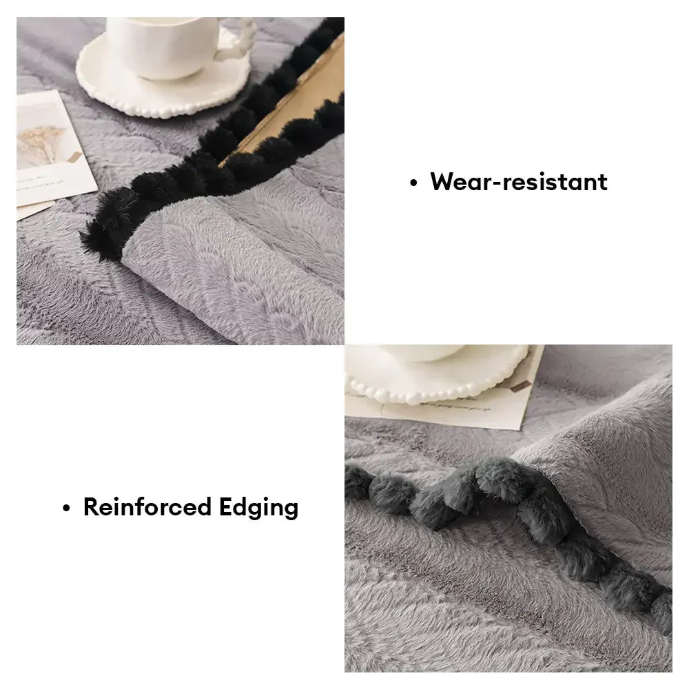 Lazy Chic Plush Winter Sofa Protector Skin-Friendly Sofa Cover