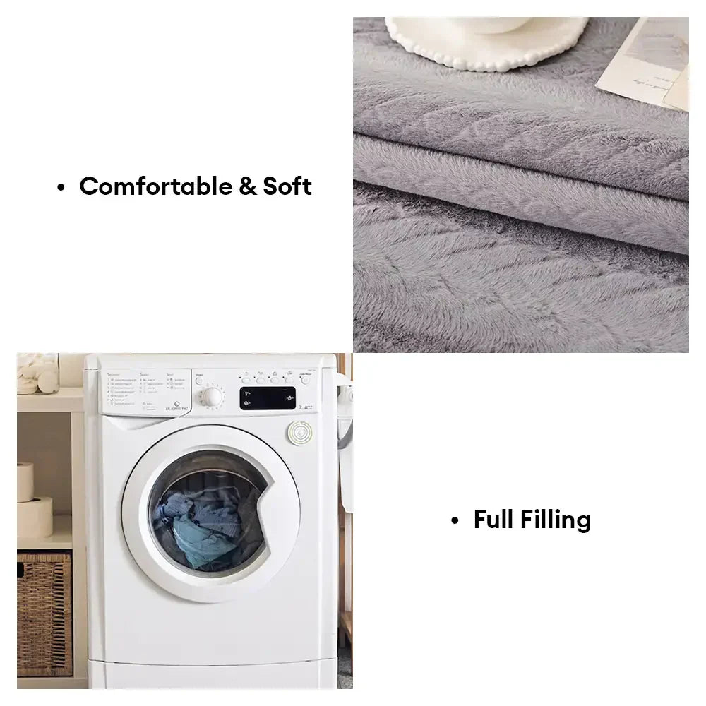 Lazy Chic Plush Winter Sofa Protector Skin-Friendly Sofa Cover