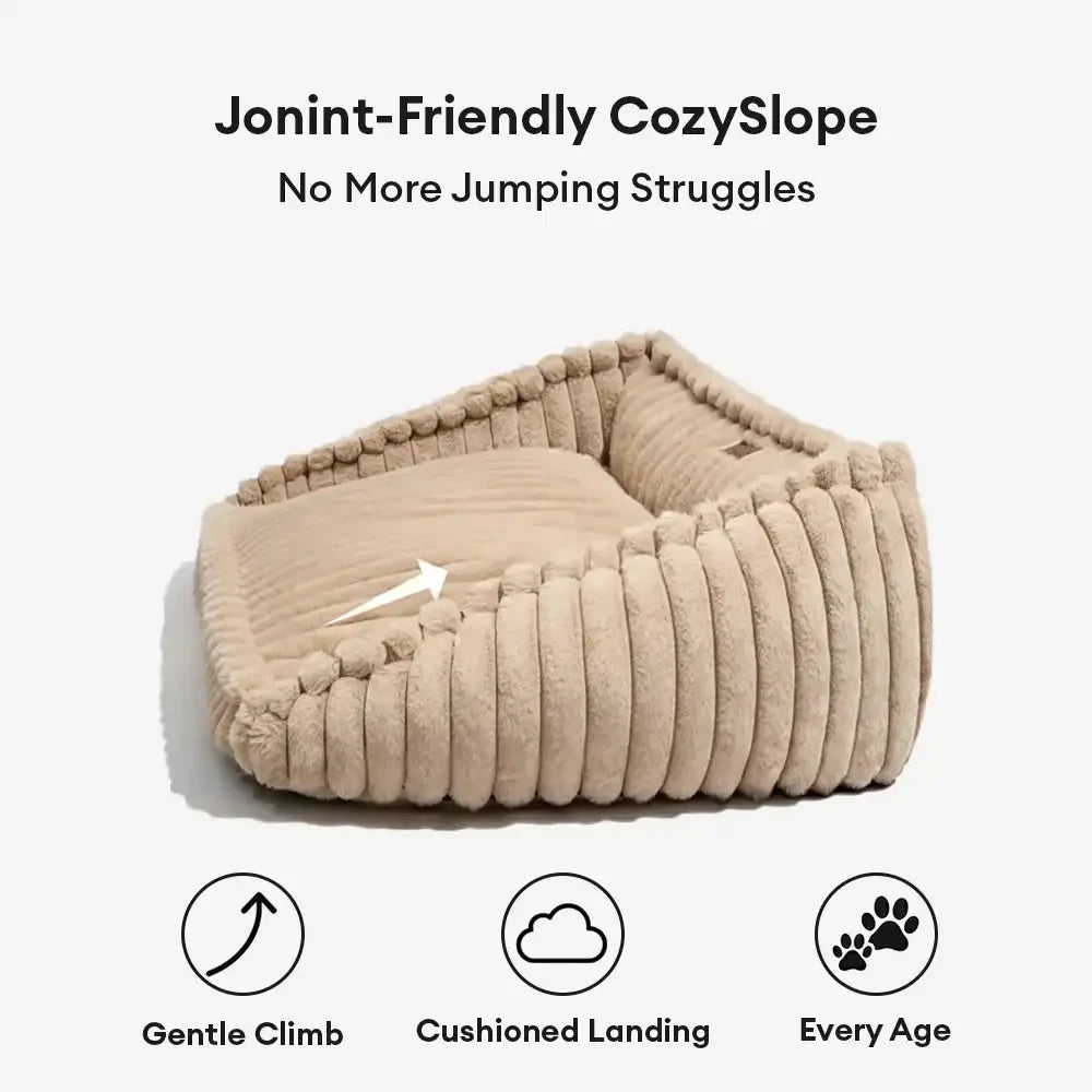 Plush Warmth Removable Orthopaedic Wedge Bolster Dog Sofa Bed - CosySlope