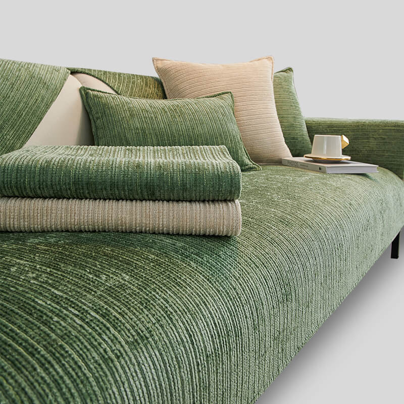 Simple Solid Colour Chenille Scratch-resistant Protective Sofa Cover