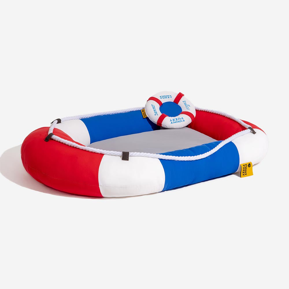 Summer Cooling Waterproof Boat-Shaped Pet Bed with Pillow – Chill Raft