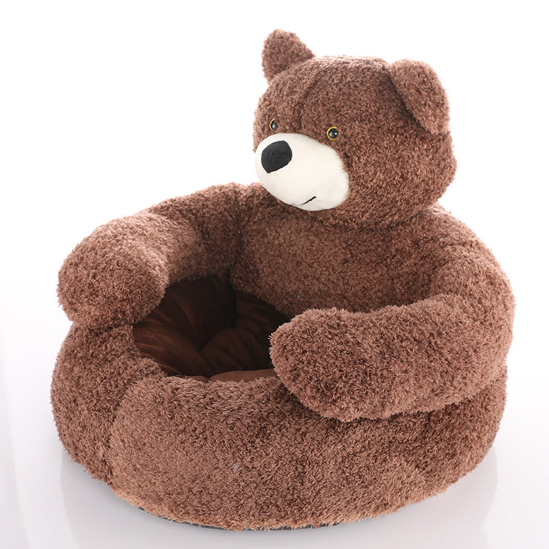 Cute Detachable Cuddle Bear Dog & Cat Bed
