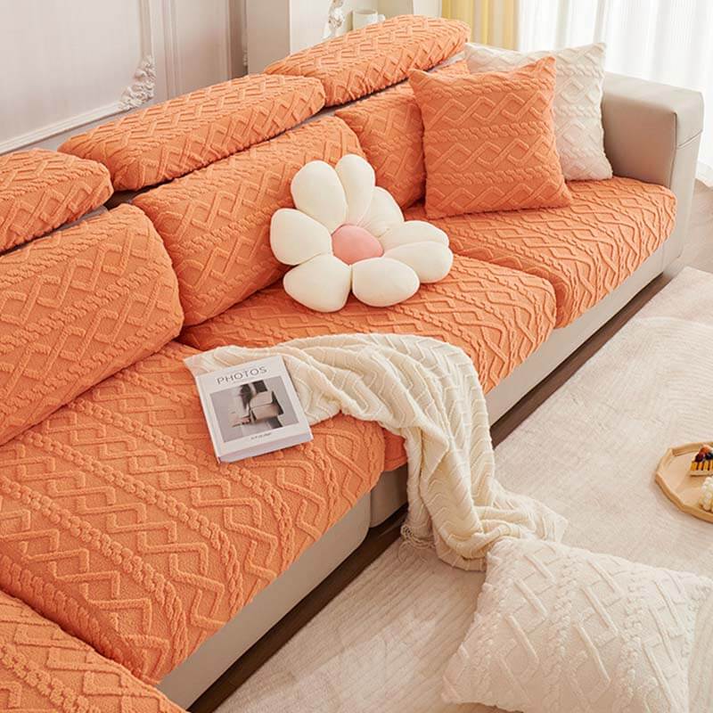 Full Wrap Soft Fleece Stretch Sofa Cover